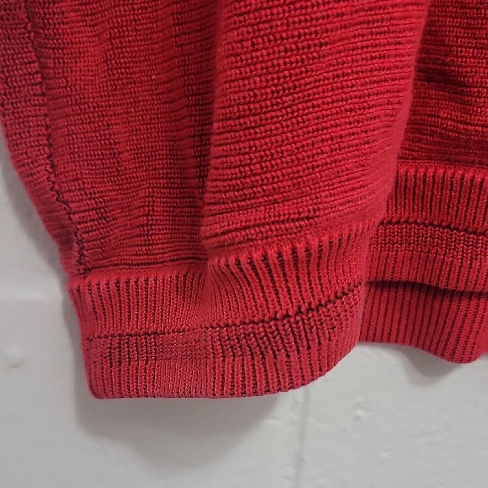 St. Croix Knits Red Striped Crewneck Sweater XL | Oversized Classic Knit - Picture 8 of 9